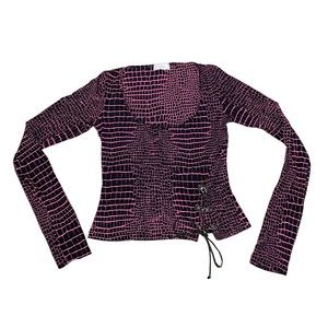 Versace Long Sleeve Crop Top